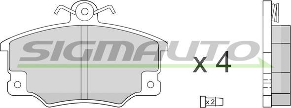 SIGMAUTO SPA268 - Brake Pad Set, disc brake autospares.lv