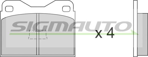 SIGMAUTO SPA219 - Brake Pad Set, disc brake autospares.lv