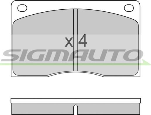 SIGMAUTO SPA213 - Brake Pad Set, disc brake autospares.lv