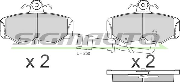 SIGMAUTO SPA284 - Brake Pad Set, disc brake autospares.lv