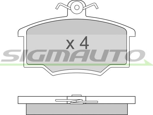 SIGMAUTO SPA281 - Brake Pad Set, disc brake autospares.lv