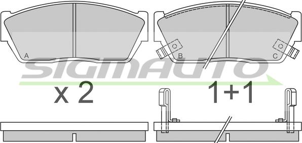 SIGMAUTO SPA288 - Brake Pad Set, disc brake autospares.lv