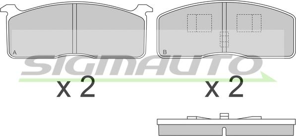 SIGMAUTO SPA239 - Brake Pad Set, disc brake autospares.lv