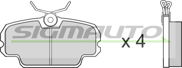 SIGMAUTO SPA226 - Brake Pad Set, disc brake autospares.lv