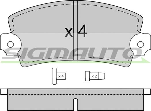 SIGMAUTO SPA220 - Brake Pad Set, disc brake autospares.lv