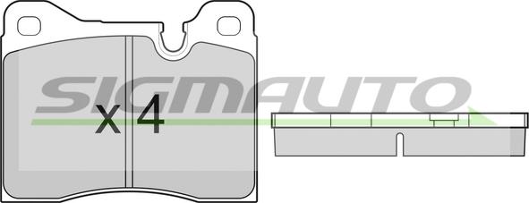 SIGMAUTO SPA221 - Brake Pad Set, disc brake autospares.lv