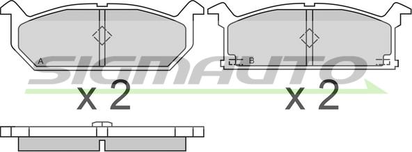 SIGMAUTO SPA279 - Brake Pad Set, disc brake autospares.lv