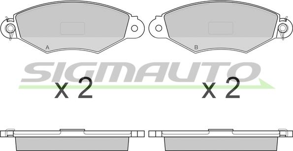 SIGMAUTO SPA749 - Brake Pad Set, disc brake autospares.lv