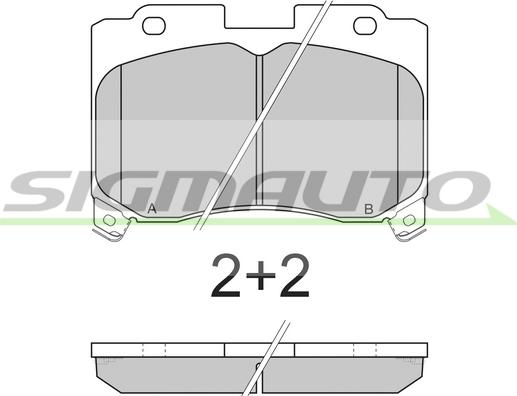 SIGMAUTO SPA740 - Brake Pad Set, disc brake autospares.lv