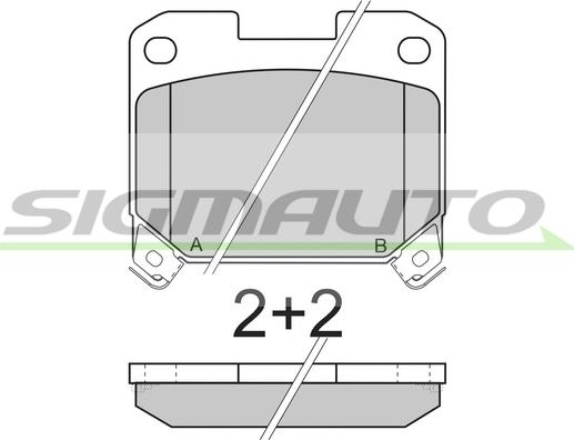 SIGMAUTO SPA741 - Brake Pad Set, disc brake autospares.lv