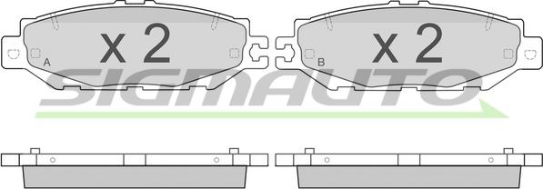 SIGMAUTO SPA753 - Brake Pad Set, disc brake autospares.lv