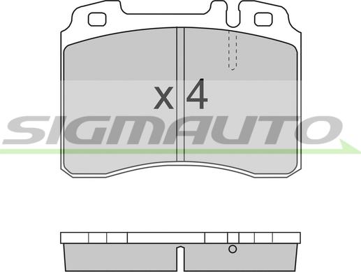 SIGMAUTO SPA709 - Brake Pad Set, disc brake autospares.lv