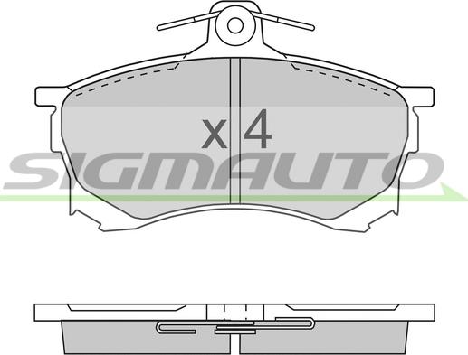 SIGMAUTO SPA700 - Brake Pad Set, disc brake autospares.lv