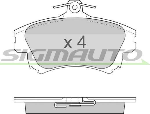 SIGMAUTO SPA703 - Brake Pad Set, disc brake autospares.lv