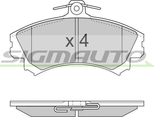 SIGMAUTO SPA702 - Brake Pad Set, disc brake autospares.lv