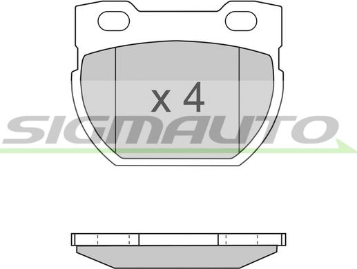 SIGMAUTO SPA716 - Brake Pad Set, disc brake autospares.lv