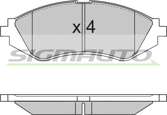 SIGMAUTO SPA718 - Brake Pad Set, disc brake autospares.lv