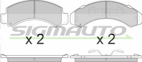 SIGMAUTO SPA782 - Brake Pad Set, disc brake autospares.lv