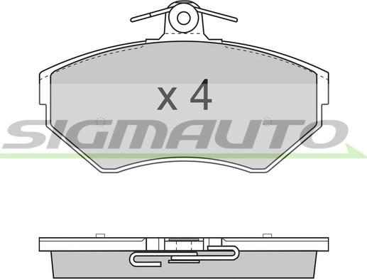 SIGMAUTO SPA730 - Brake Pad Set, disc brake autospares.lv