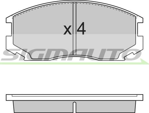 SIGMAUTO SPA732 - Brake Pad Set, disc brake autospares.lv