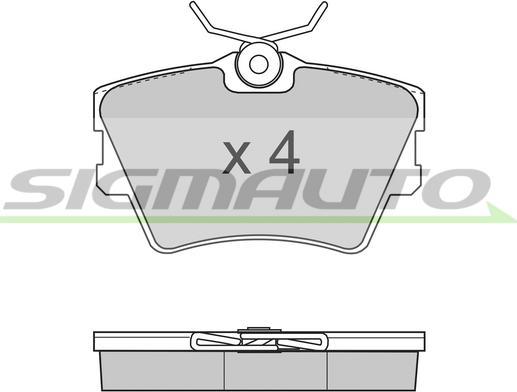 SIGMAUTO SPA724 - Brake Pad Set, disc brake autospares.lv