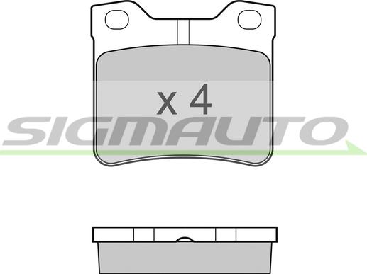 SIGMAUTO SPA728 - Brake Pad Set, disc brake autospares.lv