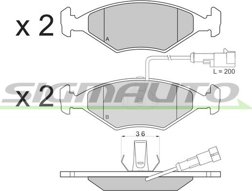 SIGMAUTO SPA776 - Brake Pad Set, disc brake autospares.lv