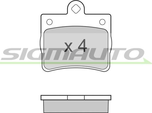 SIGMAUTO SPA771 - Brake Pad Set, disc brake autospares.lv