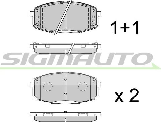 SIGMAUTO SPB941 - Brake Pad Set, disc brake autospares.lv