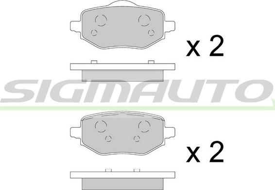 SIGMAUTO SPB912 - Brake Pad Set, disc brake autospares.lv