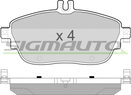 SIGMAUTO SPB496 - Brake Pad Set, disc brake autospares.lv