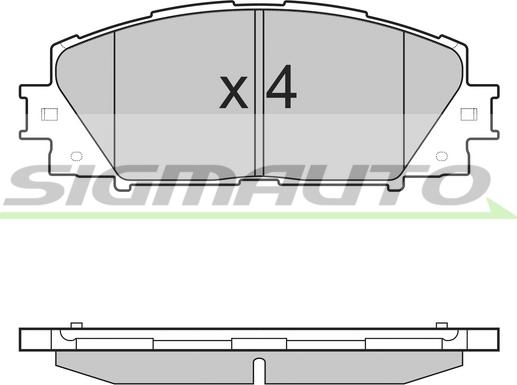 SIGMAUTO SPB498 - Brake Pad Set, disc brake autospares.lv