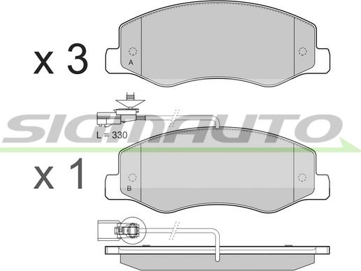 SIGMAUTO SPB440 - Brake Pad Set, disc brake autospares.lv