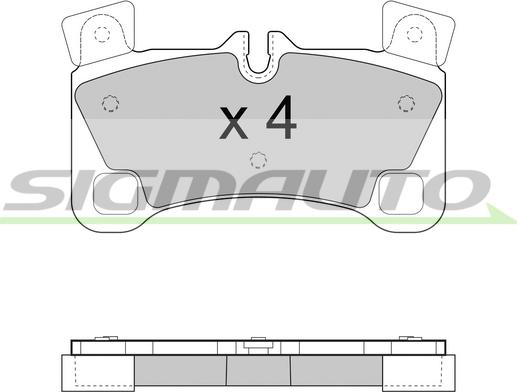 SIGMAUTO SPB458 - Brake Pad Set, disc brake autospares.lv