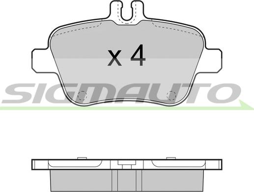 SIGMAUTO SPB469 - Brake Pad Set, disc brake autospares.lv