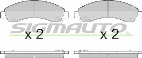 SIGMAUTO SPB411 - Brake Pad Set, disc brake autospares.lv