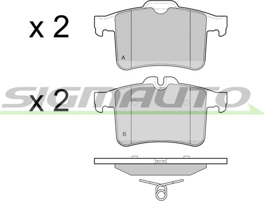 SIGMAUTO SPB484 - Brake Pad Set, disc brake autospares.lv