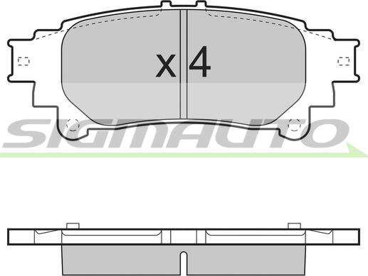 SIGMAUTO SPB482 - Brake Pad Set, disc brake autospares.lv