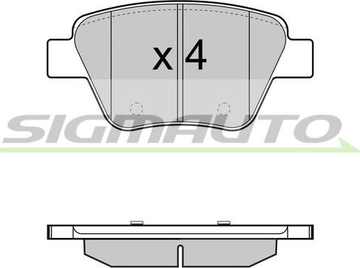 SIGMAUTO SPB429 - Brake Pad Set, disc brake autospares.lv