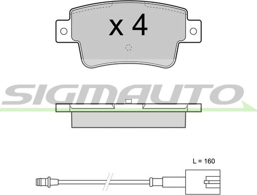 SIGMAUTO SPB427 - Brake Pad Set, disc brake autospares.lv