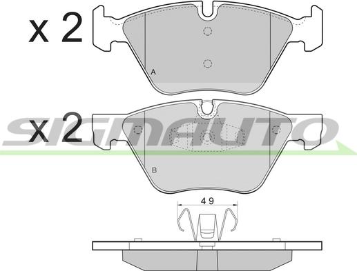 SIGMAUTO SPB479 - Brake Pad Set, disc brake autospares.lv