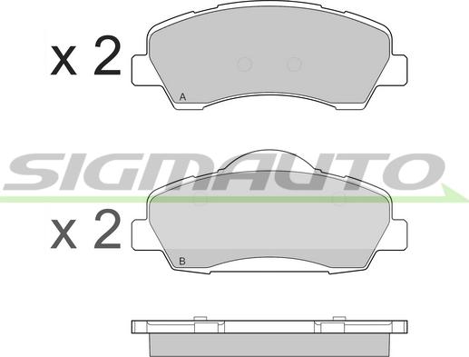 SIGMAUTO SPB559 - Brake Pad Set, disc brake autospares.lv