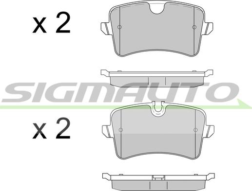 SIGMAUTO SPB502 - Brake Pad Set, disc brake autospares.lv