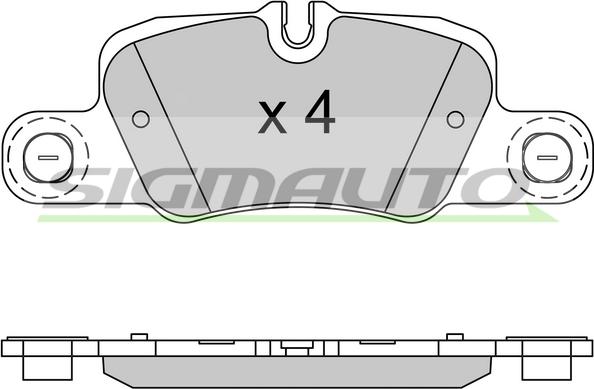 SIGMAUTO SPB519 - Brake Pad Set, disc brake autospares.lv