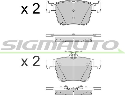 SIGMAUTO SPB517 - Brake Pad Set, disc brake autospares.lv