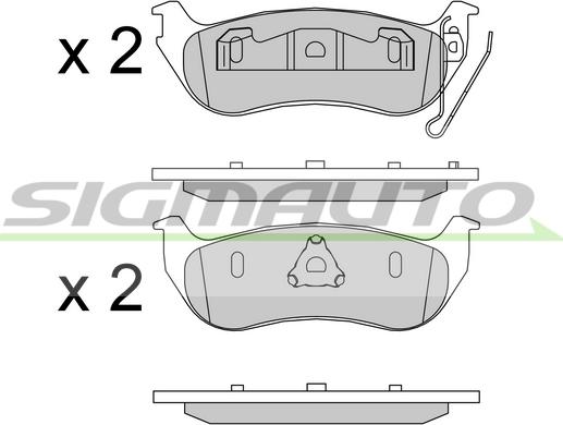 SIGMAUTO SPB576 - Brake Pad Set, disc brake autospares.lv