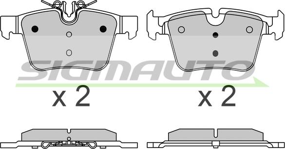 SIGMAUTO SPB642 - Brake Pad Set, disc brake autospares.lv