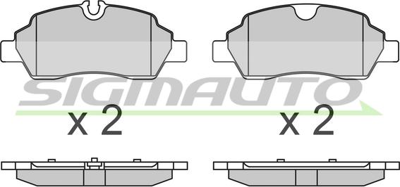 SIGMAUTO SPB652 - Brake Pad Set, disc brake autospares.lv