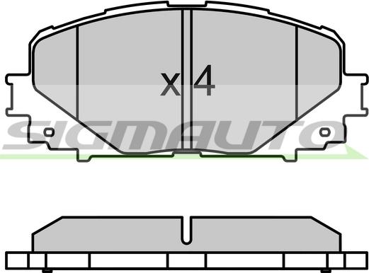 SIGMAUTO SPB600 - Brake Pad Set, disc brake autospares.lv