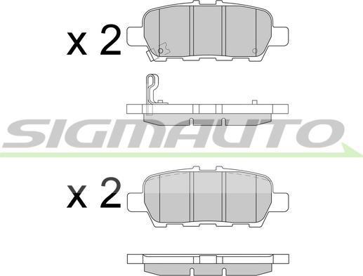 SIGMAUTO SPB608 - Brake Pad Set, disc brake autospares.lv